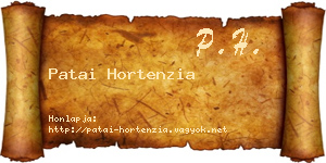 Patai Hortenzia névjegykártya